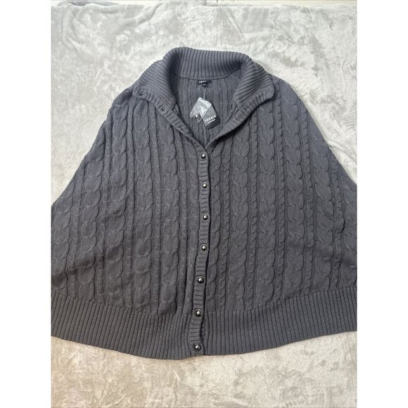 Women's Torrid Shaw Button Up Knitted Thick Gray Plus Size 1/2 - Picture 1 of 15